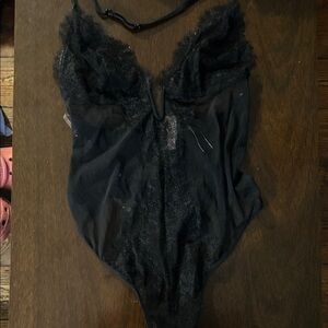 Victorias Secret Black Lace Teddy
